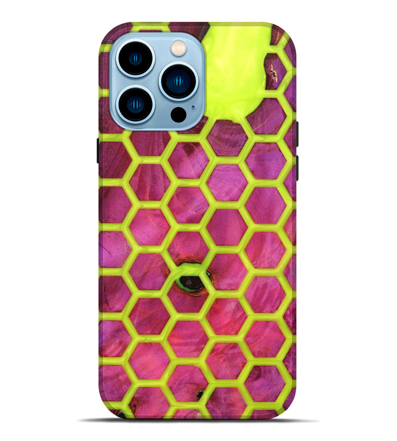 iPhone 14 Pro Max Wood+Resin Live Edge Phone Case - Myles (Artist Pick, 639903)
