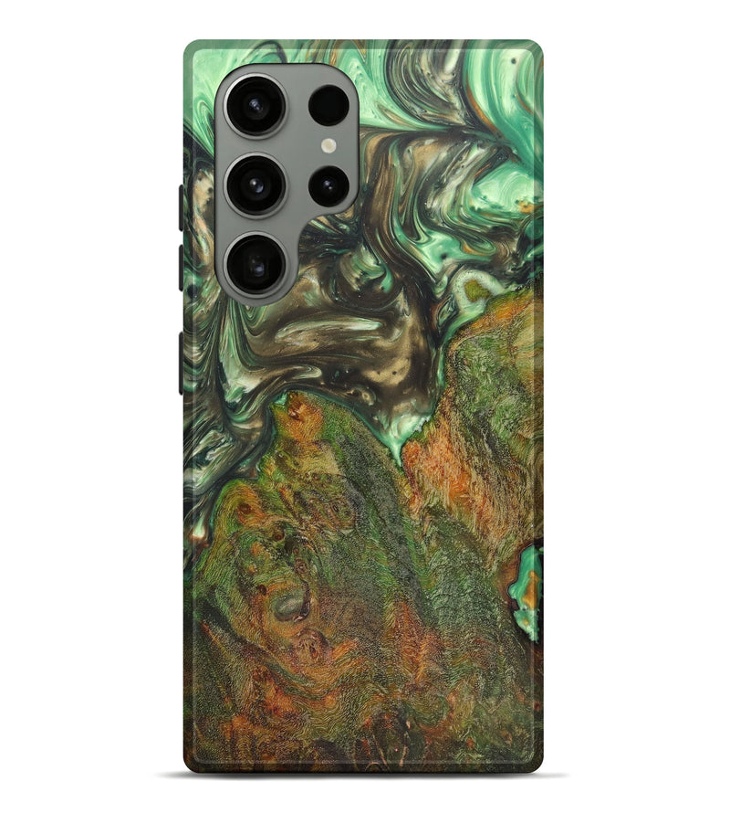 Galaxy S23 Ultra Wood+Resin Live Edge Phone Case - Kendyl (Green, 623568)