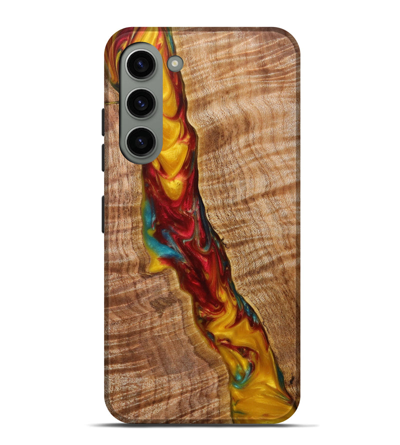 Galaxy S23 Plus Wood+Resin Live Edge Phone Case - Monte (Red, 623095)