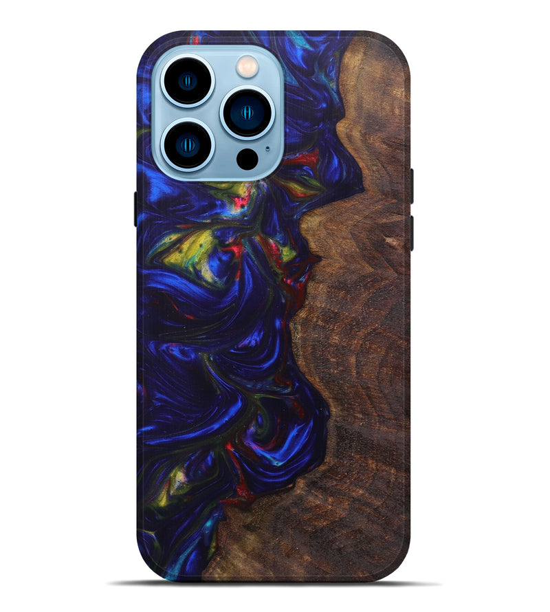 iPhone 14 Pro Max Wood+Resin Live Edge Phone Case - Starr (Artist Pick, 605613)