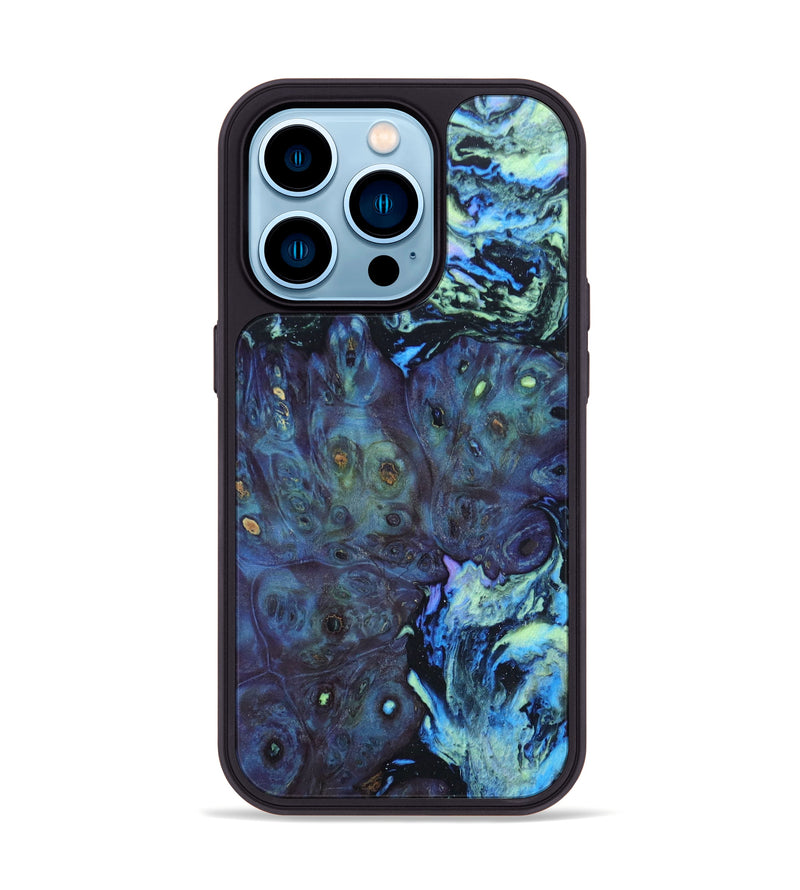 iPhone 14 Pro Wood+Resin Phone Case - Jersey (Aurora, 617693)