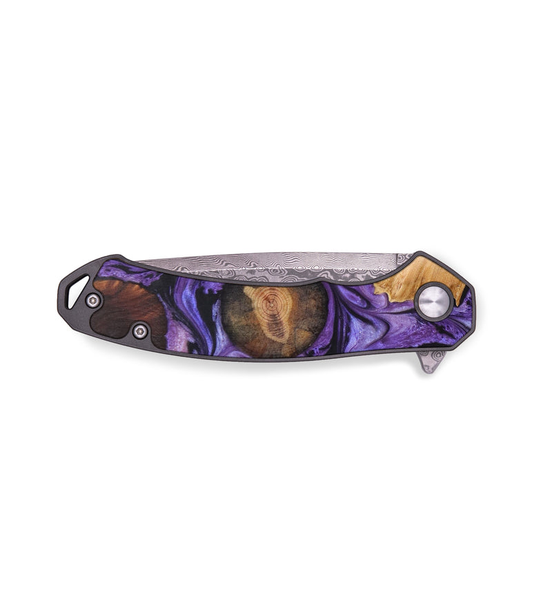 EDC Wood+Resin Pocket Knife - Beau (Purple, 636396)