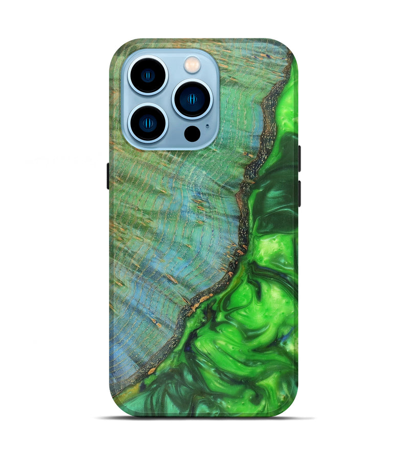 iPhone 14 Pro Wood+Resin Live Edge Phone Case - Isiah (Artist Pick, 616917)