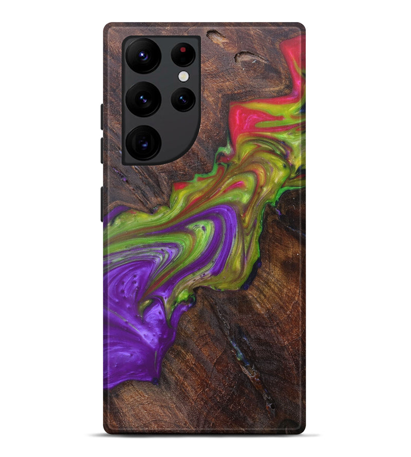 Galaxy S22 Ultra Wood+Resin Live Edge Phone Case - Bonnibelle (Purple, 608573)
