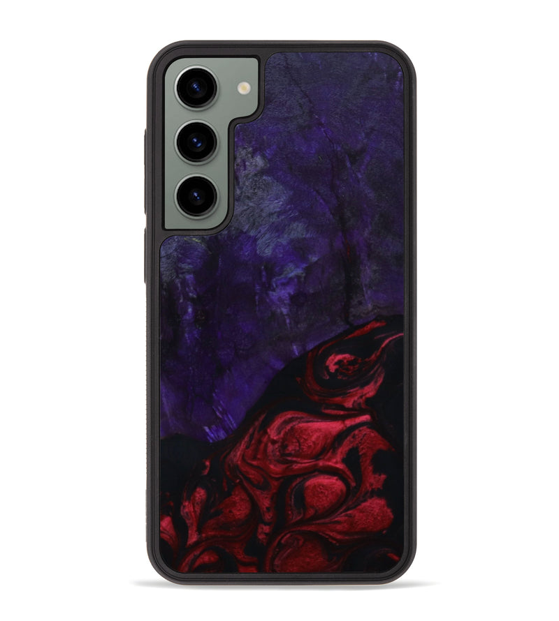 Galaxy S23 Plus Wood+Resin Phone Case - Bernadette (Red, 648439)