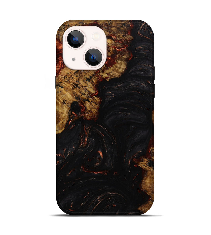 iPhone 13 Wood+Resin Live Edge Phone Case - Camryn (Red, 643192)