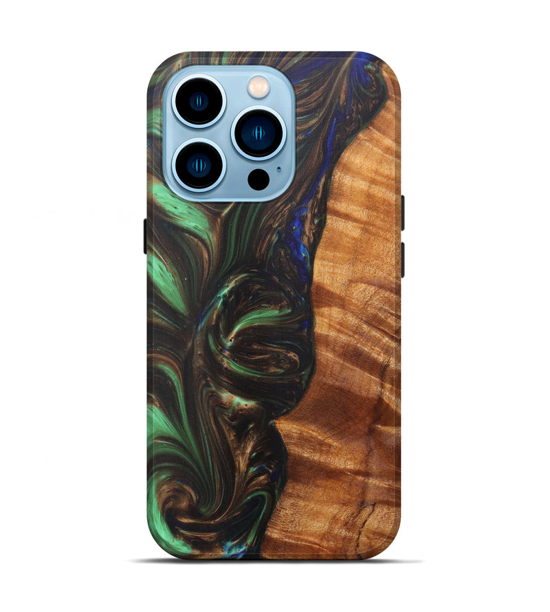 iPhone 14 Pro Wood+Resin Live Edge Phone Case - Britt (Artist Pick, 608636)