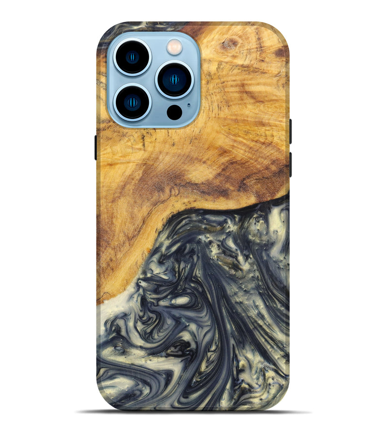 iPhone 14 Pro Max Wood+Resin Live Edge Phone Case - Latisha (Artist Pick, 621621)
