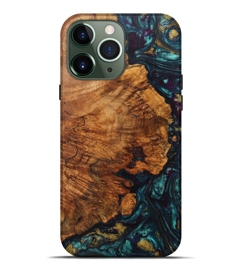 iPhone 13 Pro Max Wood+Resin Live Edge Phone Case - Luka (Artist Pick, 616955)