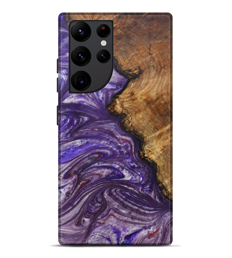 Galaxy S22 Ultra Wood+Resin Live Edge Phone Case - Imtiaz (Purple, 600162)