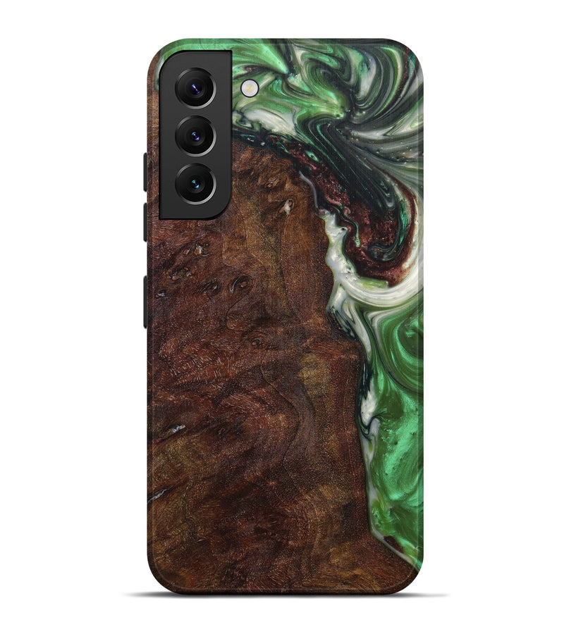 Galaxy S22 Plus Wood+Resin Live Edge Phone Case - Glenn (Dark Green, 608553)