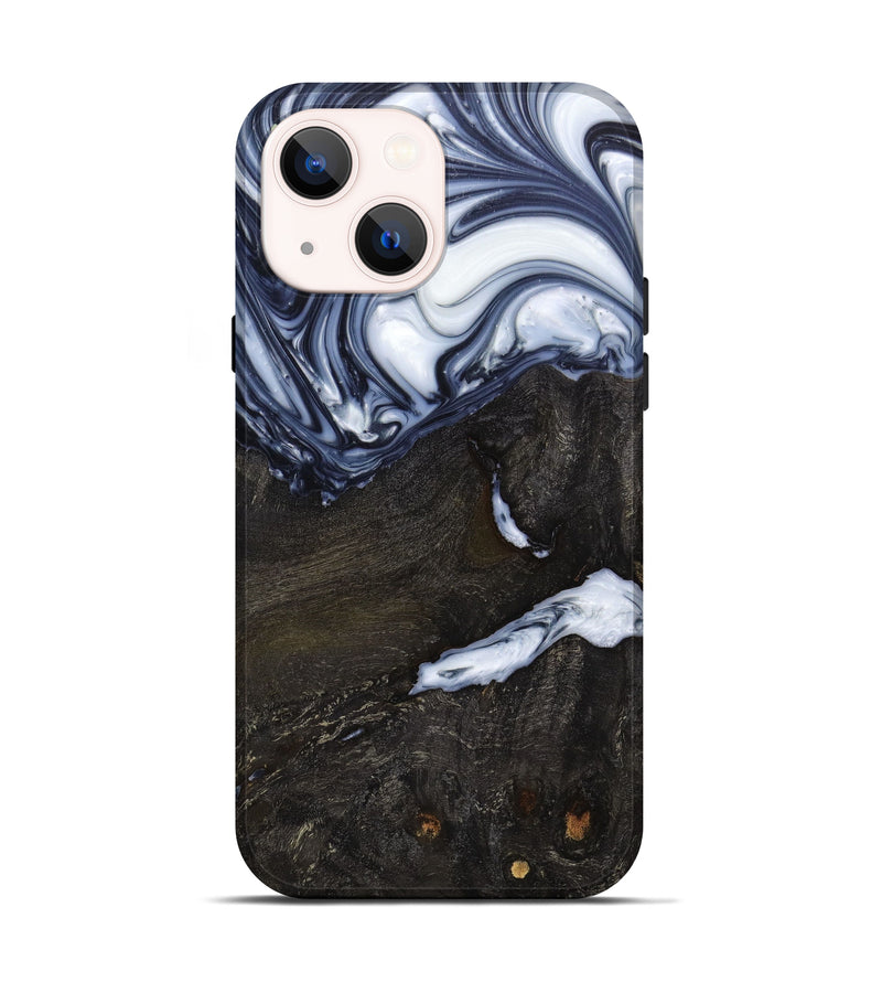 iPhone 13 Wood+Resin Live Edge Phone Case - Victor (Black & White, 633098)