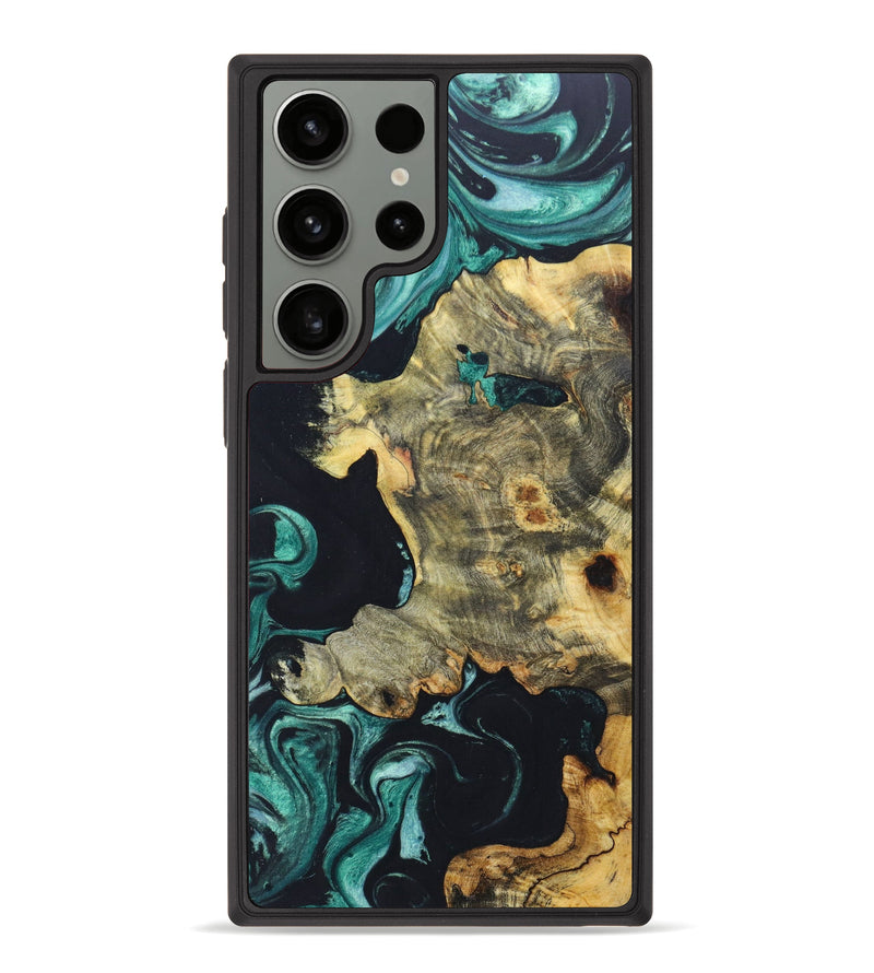 Galaxy S23 Ultra Wood+Resin Phone Case - Reyna (Green, 626383)