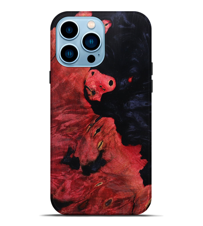 iPhone 14 Pro Max Wood+Resin Live Edge Phone Case - Linnet (Artist Pick, 633830)