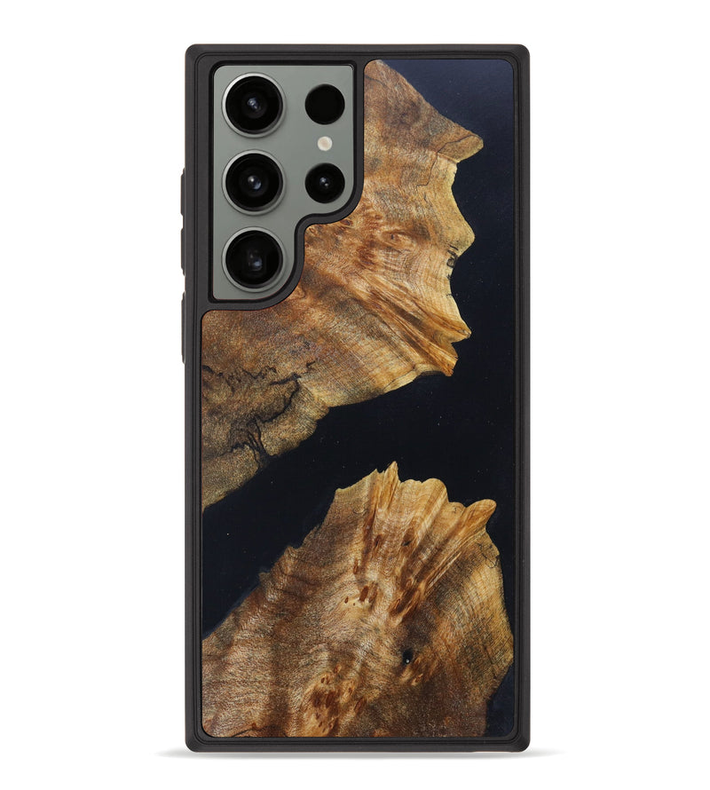 Galaxy S23 Ultra Wood+Resin Phone Case - Wendell (Black & White, 625631)