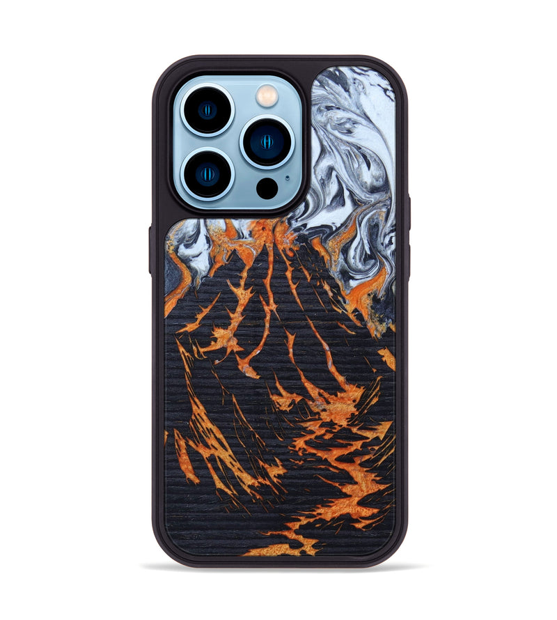 iPhone 14 Pro Wood+Resin Phone Case - Amira (Lava, 627089)