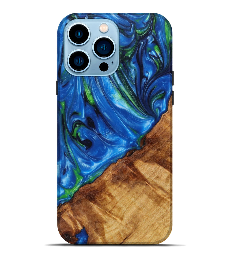iPhone 14 Pro Max Wood+Resin Live Edge Phone Case - Florence (Artist Pick, 639676)