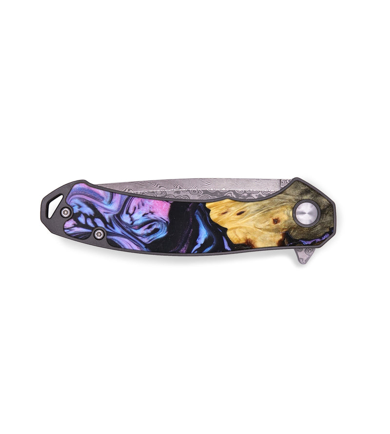 EDC Wood+Resin Pocket Knife - Randolph (Purple, 636394)