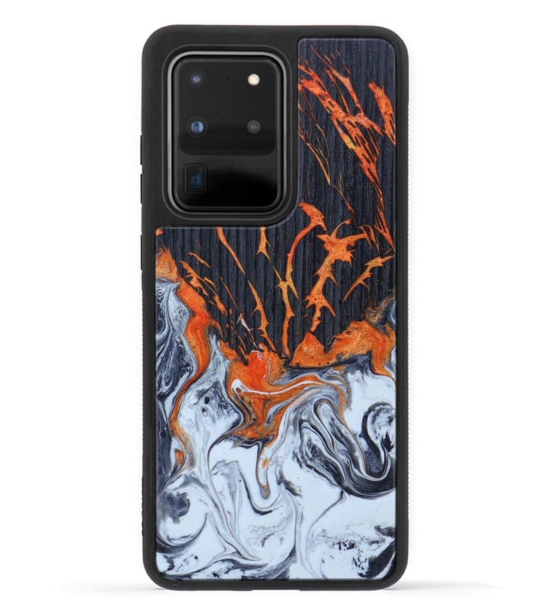 Galaxy S20 Ultra Wood+Resin Phone Case - Marci (Lava, 627131)