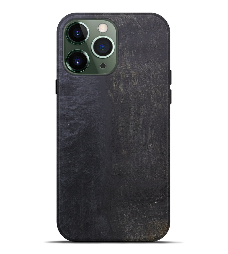 iPhone 13 Pro Max Wood+Resin Live Edge Phone Case - Class (Pure Black, 595489)