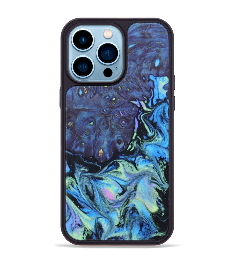 iPhone 14 Pro Max Wood+Resin Phone Case - Neo (Aurora, 617711)