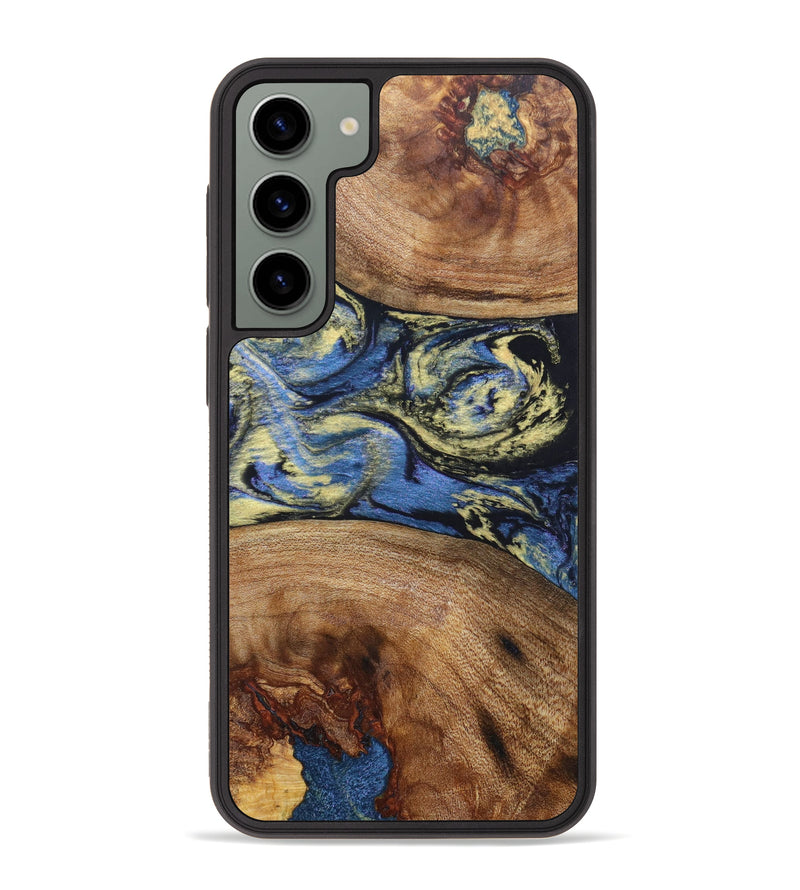 Galaxy S23 Plus Wood+Resin Phone Case - Morton (Blue, 630489)