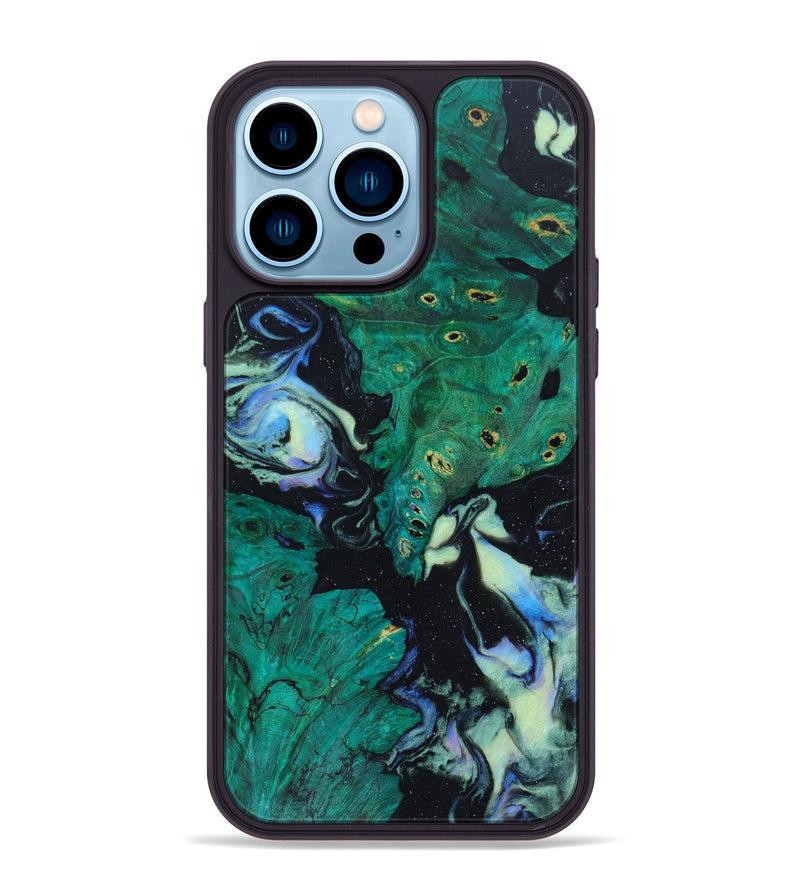 iPhone 14 Pro Max Wood+Resin Phone Case - Nancy (Aurora, 618488)