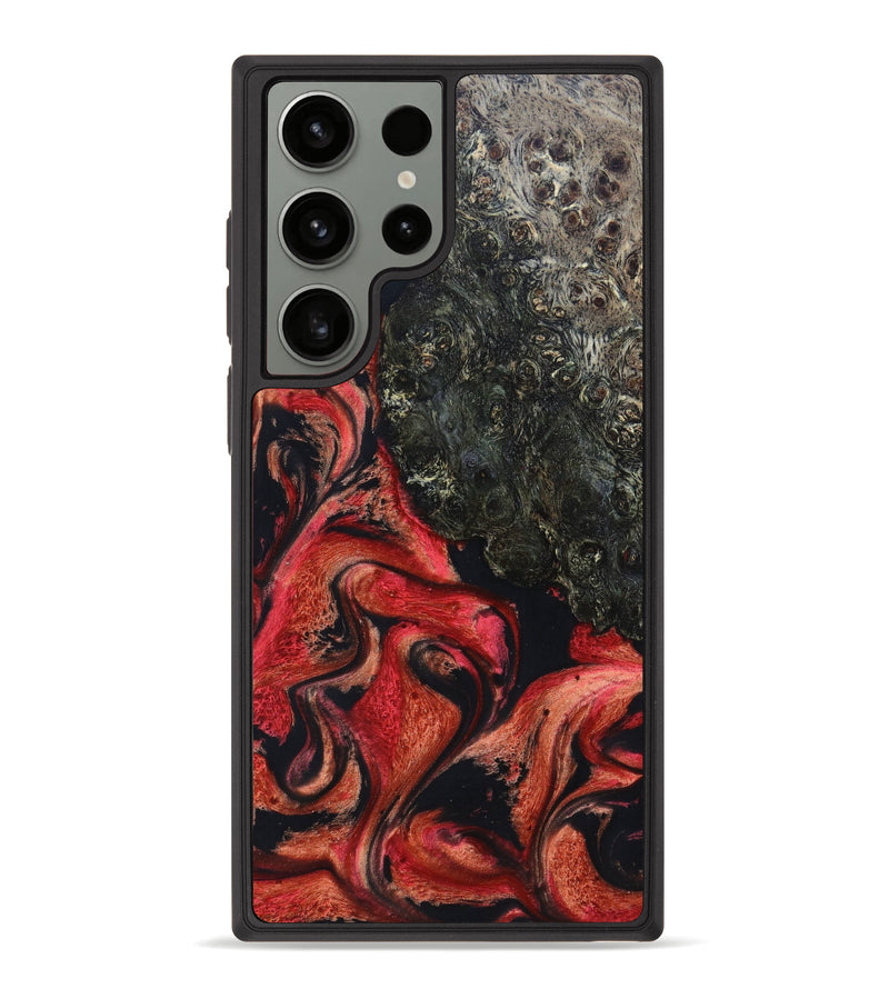Galaxy S23 Ultra Wood+Resin Phone Case - Perla (Red, 632656)