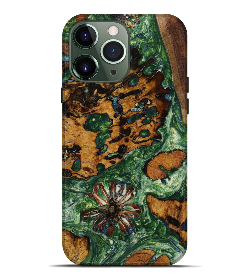 iPhone 13 Pro Max Wood+Resin Live Edge Phone Case - Ronald (Artist Pick, 648203)