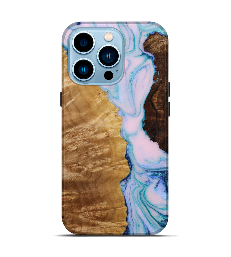 iPhone 14 Pro Wood+Resin Live Edge Phone Case - Jeff (Artist Pick, 648348)
