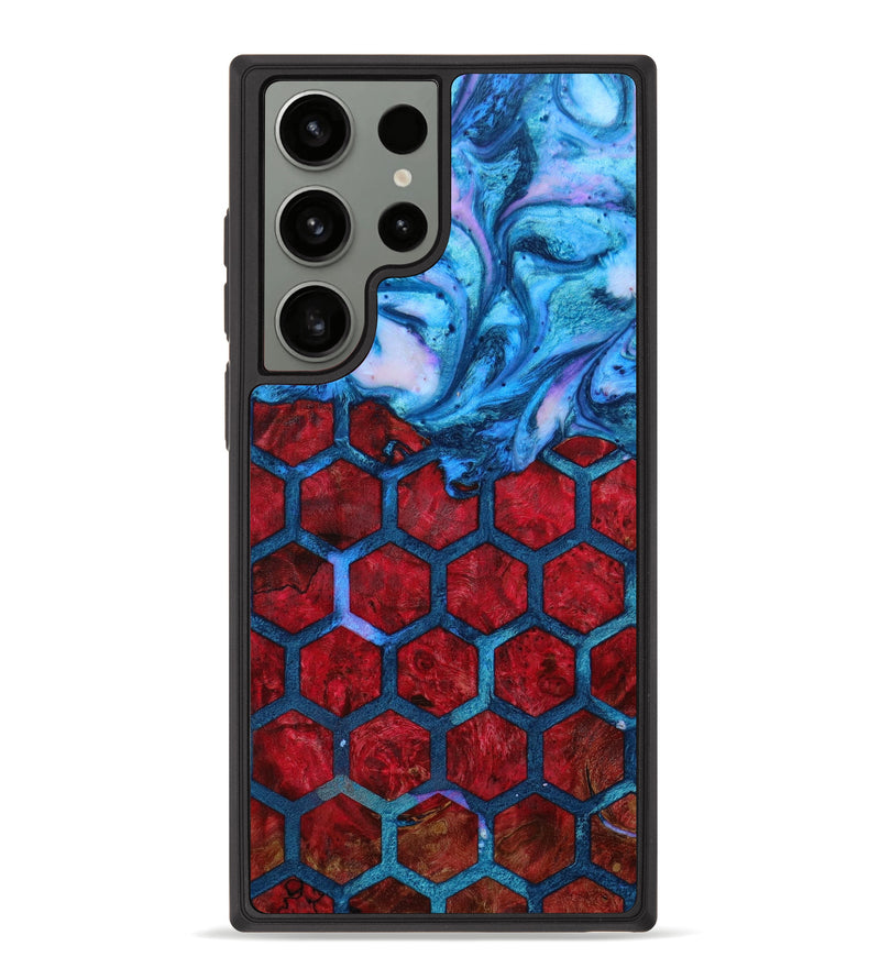 Galaxy S23 Ultra Wood+Resin Phone Case - Annabella (Pattern, 646665)