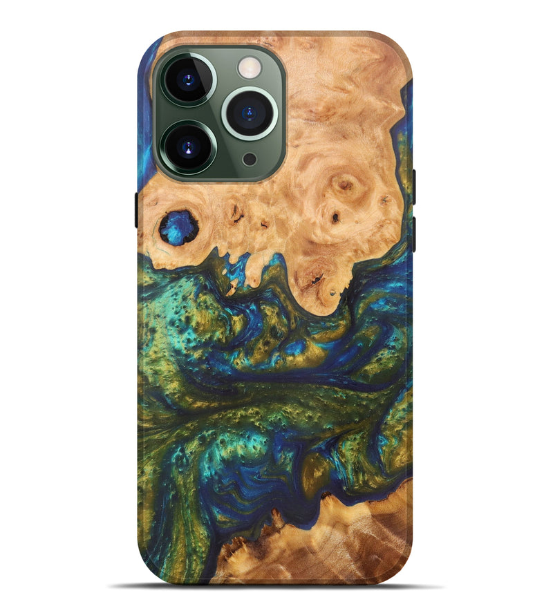 iPhone 13 Pro Max Wood+Resin Live Edge Phone Case - Rhiannon (Artist Pick, 611189)