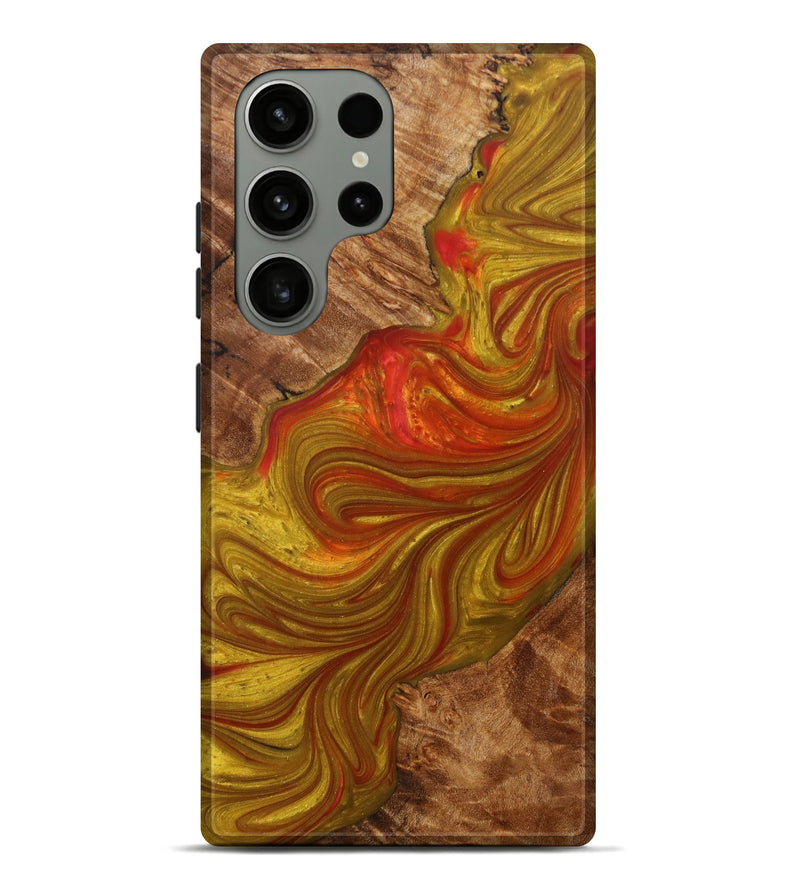 Galaxy S23 Ultra Wood+Resin Live Edge Phone Case - Twila (Red, 623220)