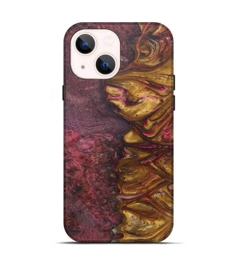 iPhone 14 Wood+Resin Live Edge Phone Case - Aubrey (Metallic, 600150)