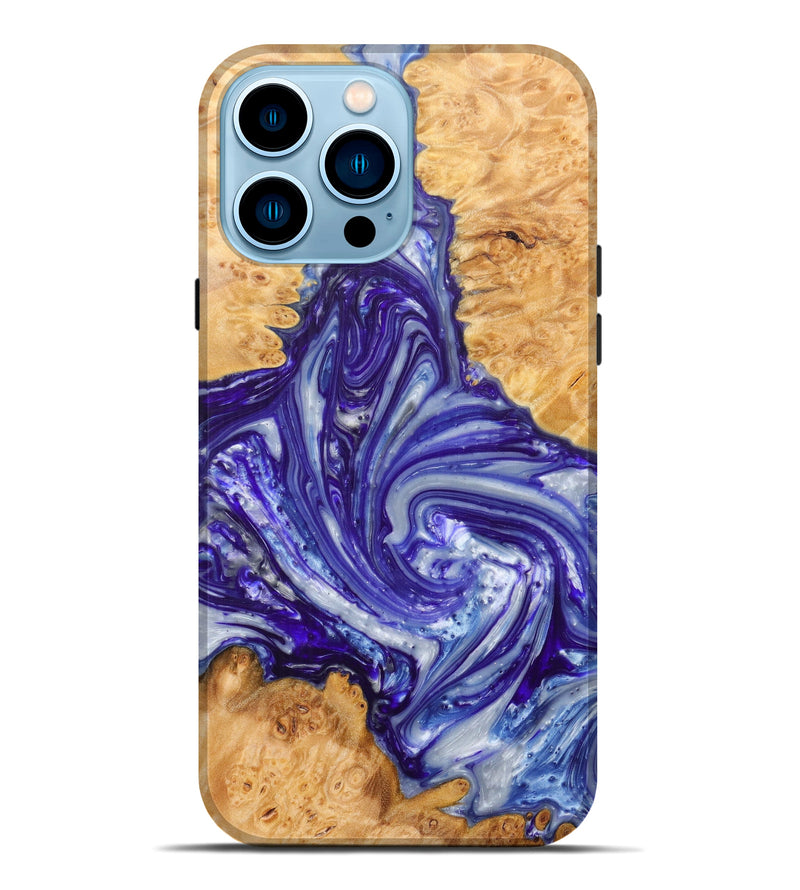 iPhone 14 Pro Max Wood+Resin Live Edge Phone Case - Paolina (Artist Pick, 607271)