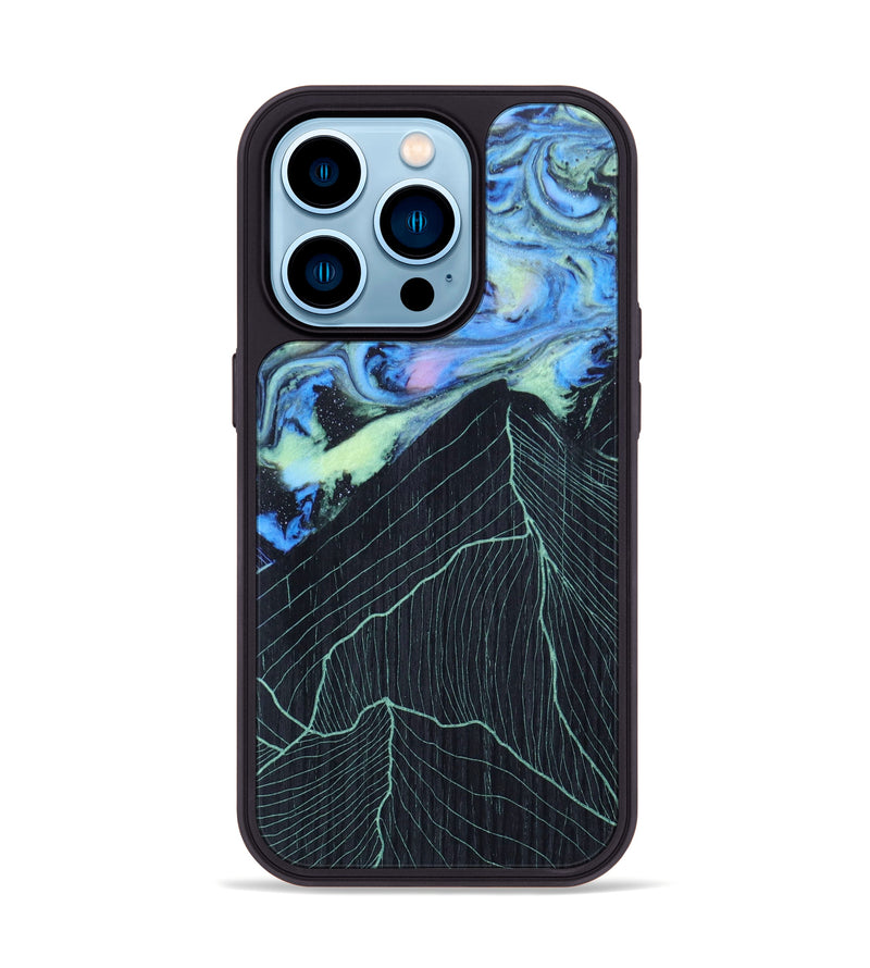 iPhone 14 Pro Wood+Resin Phone Case - Mackenzie (Aurora, 617699)
