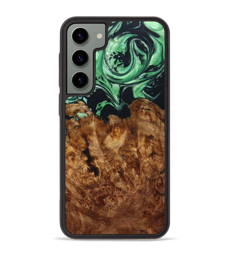 Galaxy S23 Plus Wood+Resin Phone Case - Fabian (Green, 640070)