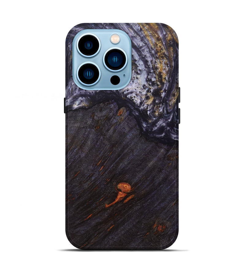 iPhone 14 Pro Wood+Resin Live Edge Phone Case - Burton (Purple, 604604)
