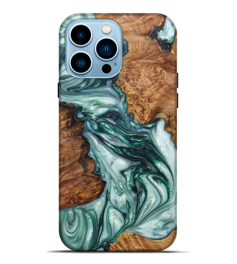iPhone 14 Pro Max Wood+Resin Live Edge Phone Case - Reid (Artist Pick, 605630)
