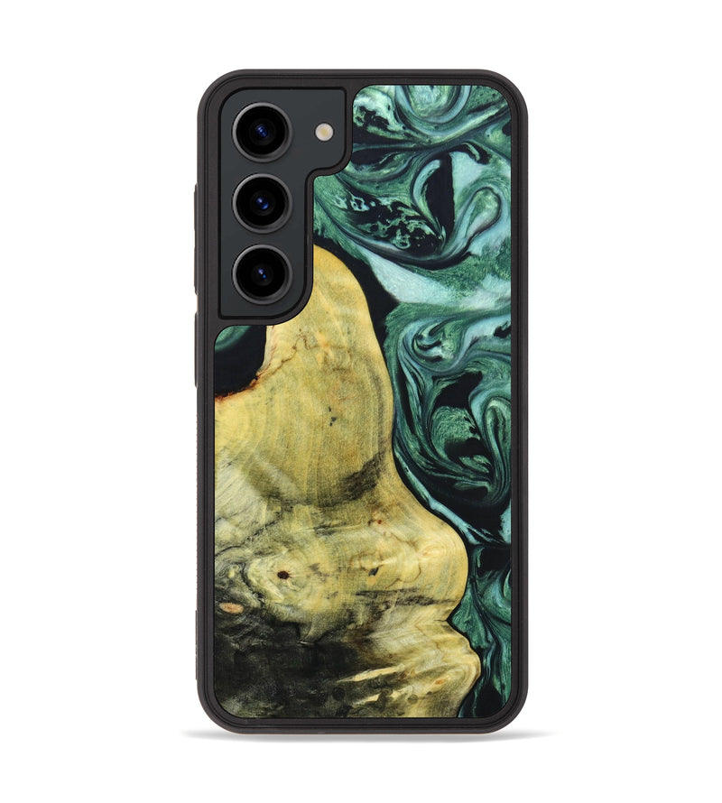 Galaxy S23 Wood+Resin Phone Case - Parker (Green, 640844)