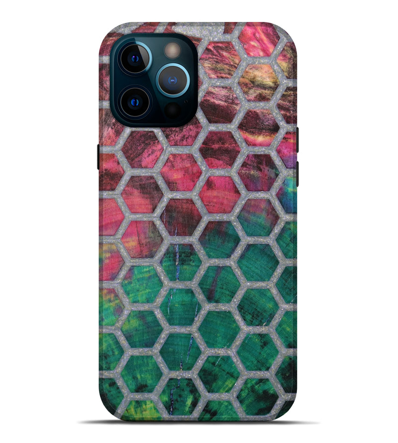 iPhone 12 Pro Max Wood+Resin Live Edge Phone Case - Chad (Artist Pick, 637740)