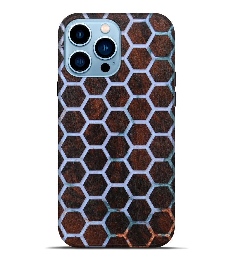 iPhone 14 Pro Max Wood+Resin Live Edge Phone Case - Shinichi (Artist Pick, 633223)