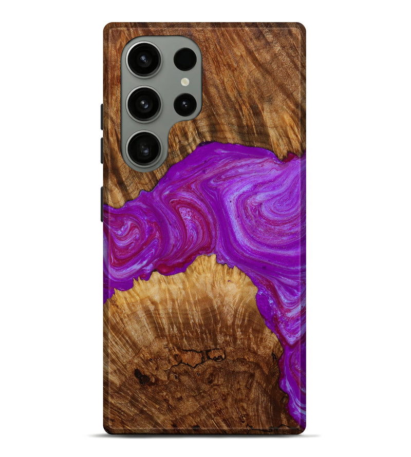 Galaxy S23 Ultra Wood+Resin Live Edge Phone Case - Kingston (Purple, 643985)