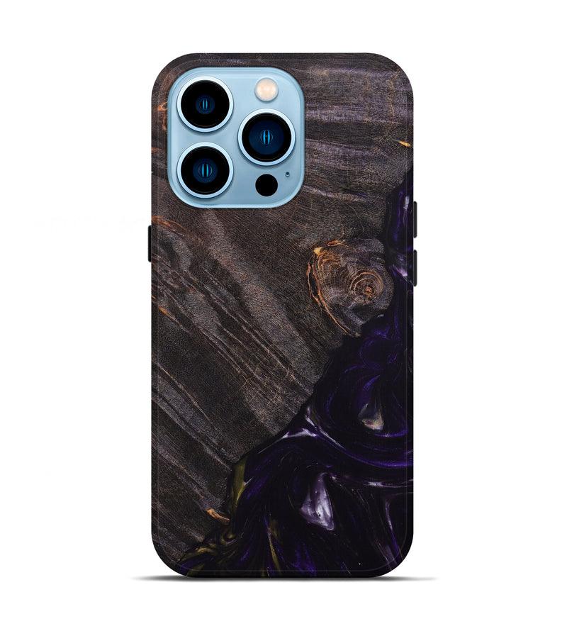 iPhone 14 Pro Wood+Resin Live Edge Phone Case - Gracelynn (Purple, 631235)