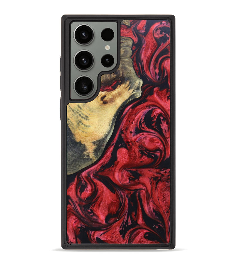Galaxy S23 Ultra Wood+Resin Phone Case - Dalilah (Red, 624001)