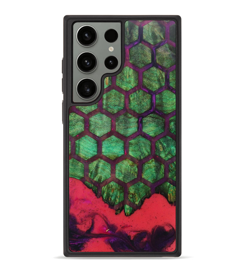 Galaxy S23 Ultra Wood+Resin Phone Case - Charlotte (Pattern, 639178)