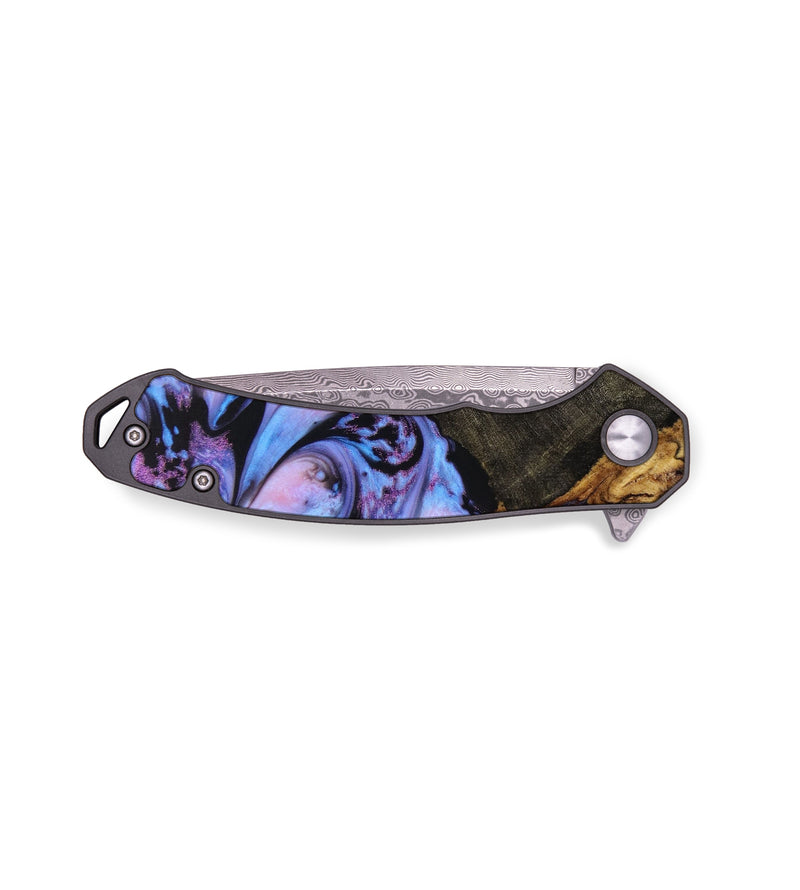 EDC Wood+Resin Pocket Knife - Brody (Purple, 643797)