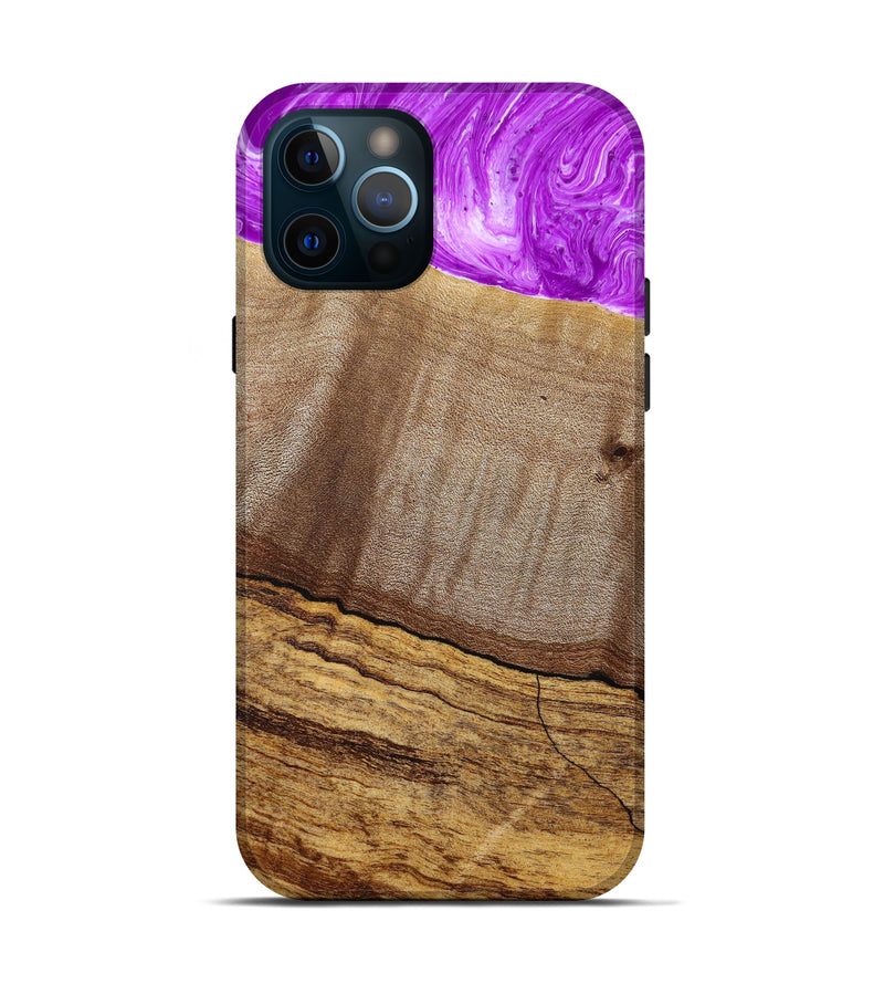 iPhone 12 Pro Wood+Resin Live Edge Phone Case - Milo (Purple, 639277)