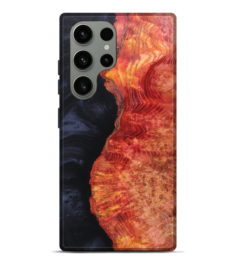 Galaxy S23 Ultra Wood+Resin Live Edge Phone Case - Savana (Black & White, 623539)