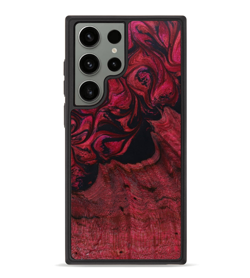 Galaxy S23 Ultra Wood+Resin Phone Case - Larry (Red, 641383)
